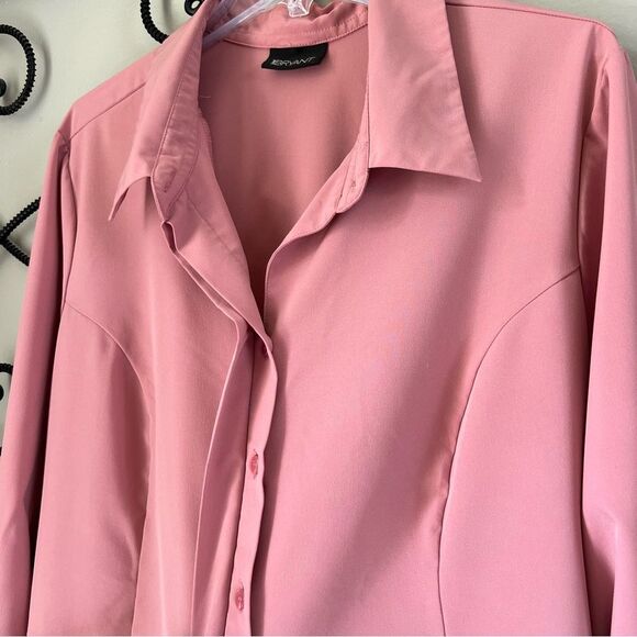 Lane Bryant Classic Button Long Sleeve Mauve Career Casual Blouse PLUS 24-26 - Picture 5 of 11